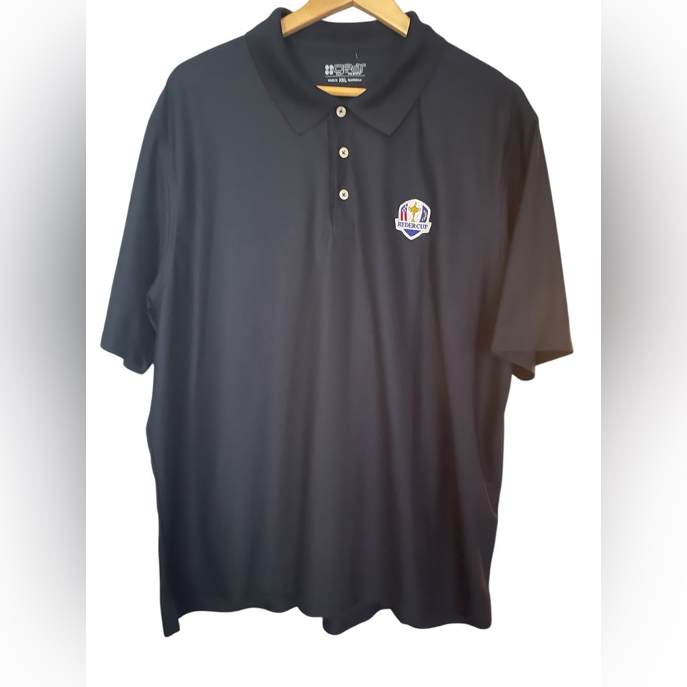Ryder Cup Size XXL Men’s Black Golf polo shirt Short Sleeve performance